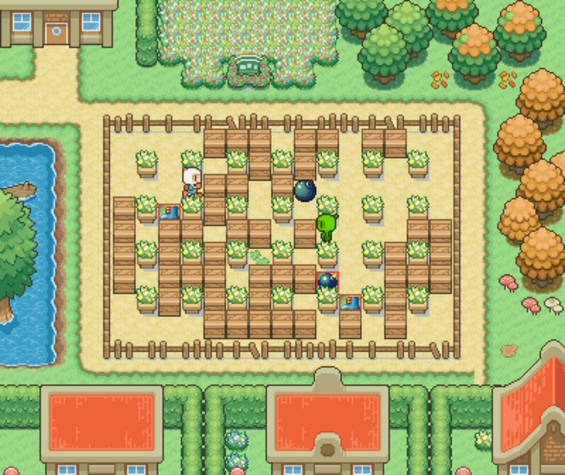 a screenshot of a bomberman-like game
